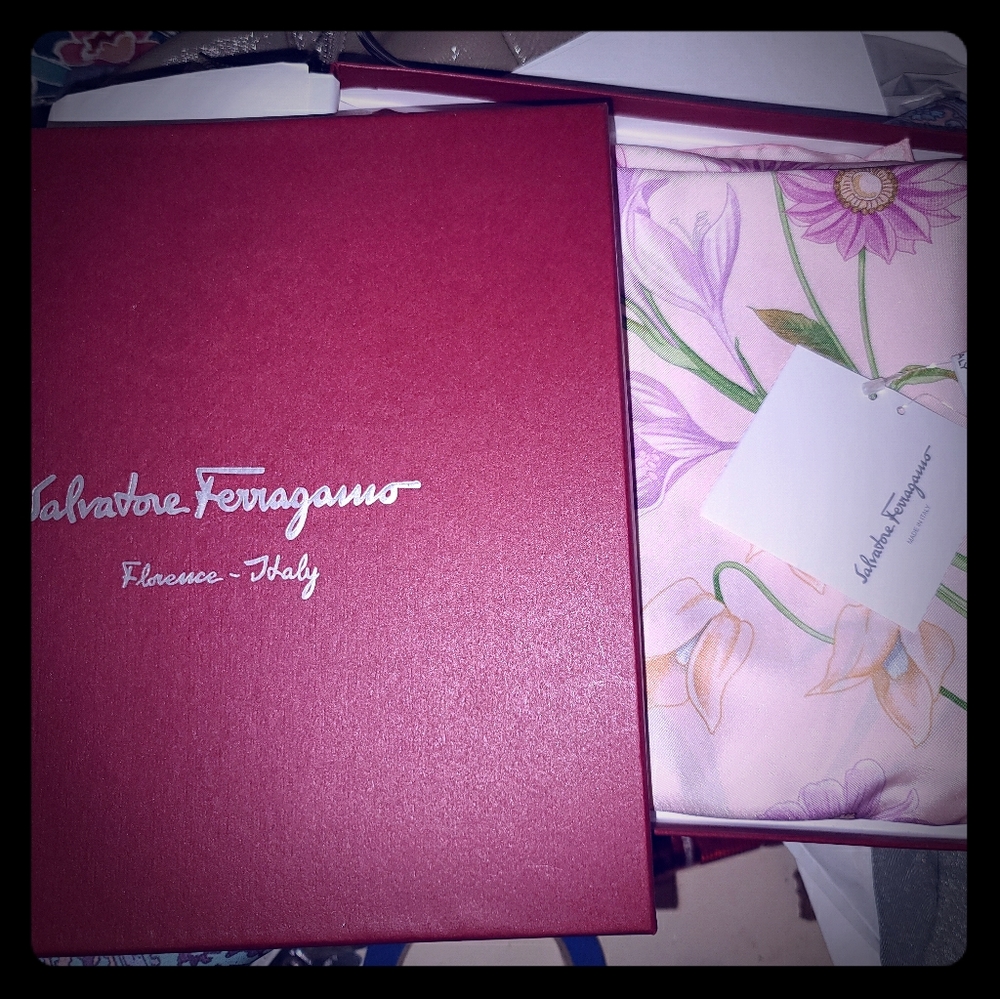 NWT Beautiful Ferragamo Silk Scarf